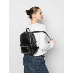 Женский кожаный рюкзак Anzolla black (арт. 3040-01)