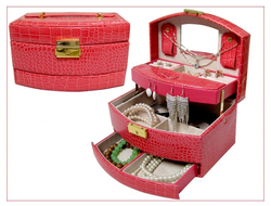 Шкатулка для ювелирных изделий,  22,5 х 16 х 13,5 см (7 цветов)