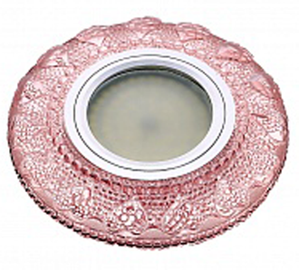 Светильник JCDR G5.3 K1102L-8  розовый - белая подсветка