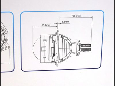 Билед модули Sariti S7 3.0 дюйма, 2 чипа, 5500К, 12V, 49W/58W, крепление 3R и съемное гаечное (комплект, 2шт)