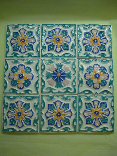 Лотос (изразцовая плитка)