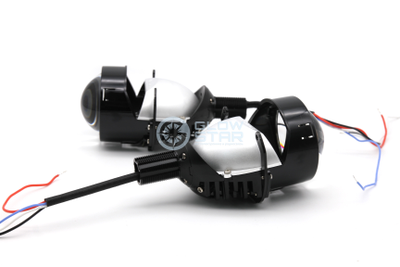 Светодиодные билед модули Aozoom A5+ Bi-Led 2020, 2.5 дюйма, 35w, 9-16v, крепление гайкой или на шпильки, драйвер встроенный (комплект, 2шт)