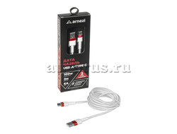 Дата-кабель Usb A - Type C (2м, 6A, 100W) быстрая зарядка, в оплетке ARNEZI A0605038
