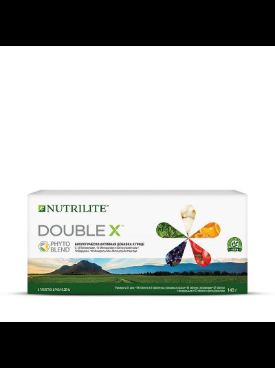 ЗДОРОВЬЕ КАЖДЫЙ ДЕНЬ    Nutrilite DOUBLE X с витаминами, минералами и фитонутриентами, 186 таб. (с пеналом)