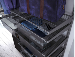 Выдвижные элементы, корзины, брючницы, обувницы черный ARISTO