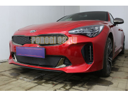 Защита радиатора для KIA Stinger 2018- black низ PREMIUM