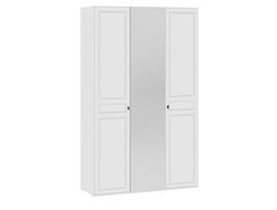 Спальня ПАНДОРА - Шкаф комбинированный Белый снег/Белый матовый