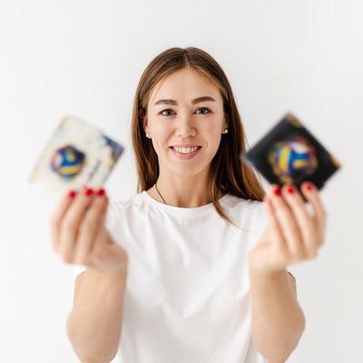 Кошелёк мини "Мяч рисованный BLACK"