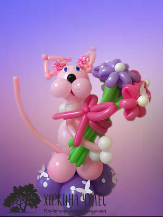 Фигура кошки из воздушных шаров Краснодар