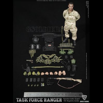 Снайпер отряда "Дельта" военного спецназа США ("Падение Черного Ястреба") - Коллекционная фигурка 1/12 scale US Delta Special Force - M14 Sniper (LW006) - Crazy Figure