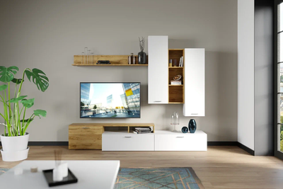 Гостиная Невио 1, крафт золотой, белый