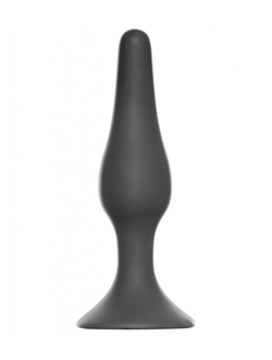 Темно-серая анальная пробка Slim Anal Plug Large - 12,5 см. Производитель: Lola toys, Россия