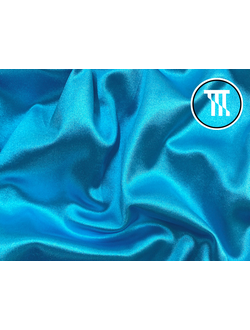 лоскут сатин-вельвет, цв. голубой (бирюза) 25 см