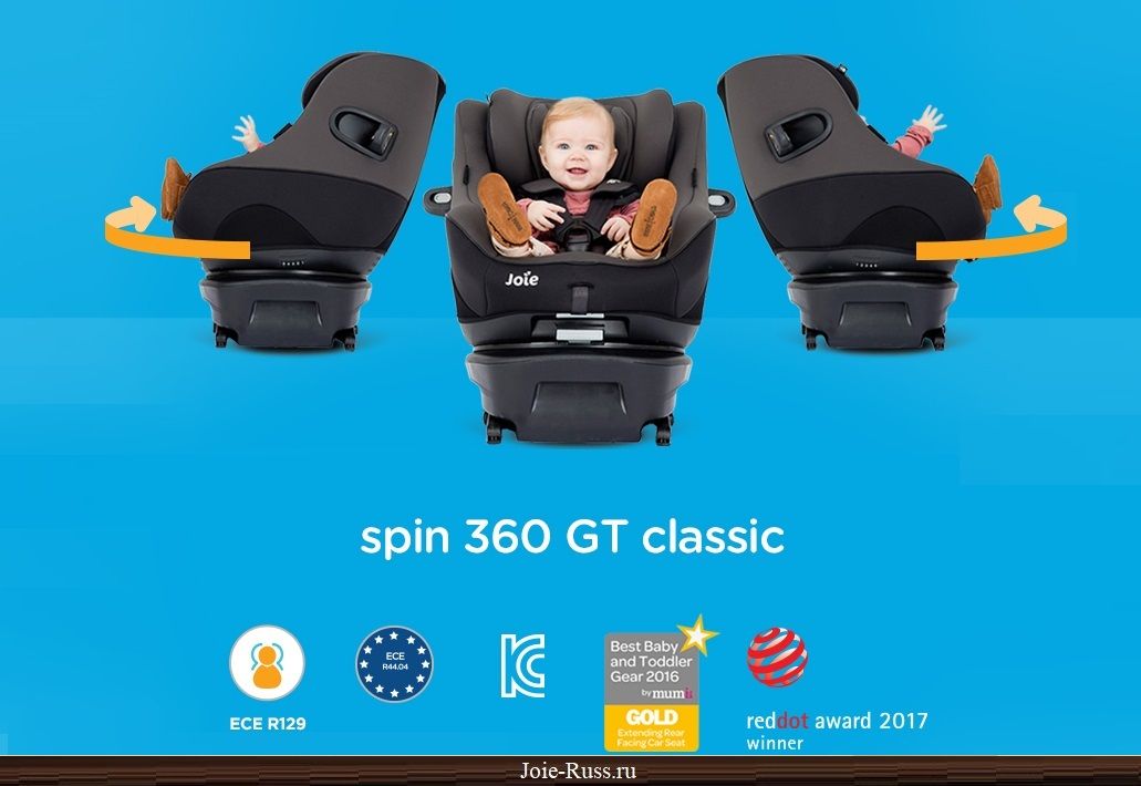 Spin 360 GT Joie Поворотное автокресло - Обзор детальный