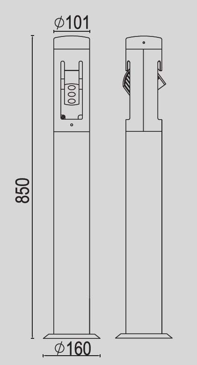 Светильник COLUMN 850 (1х9W)