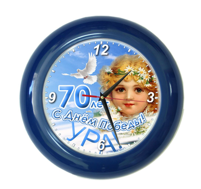 Настенные часы 30см Синие