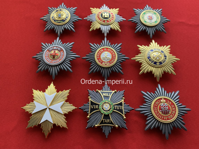 Коллекция звезд орденов Российской Империи, 9 штук без повторов!" Копии LUX!