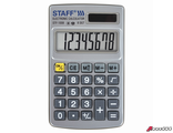 Калькулятор карманный металлический STAFF STF-1008 (103×62 мм), 8 разрядов, двойное питание. 250115