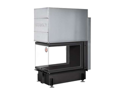 Каминная топка Дельта 900 B три стекла принтинг черный шамот, Экокамин (Россия)