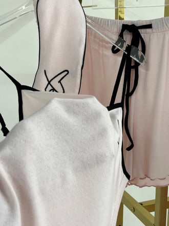 Пижама Виктория Сикрет 5в1 розовая