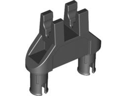 Technic, Pin Double Triangle 1 x 3 with 2 Clips with Round Pin Holes, Black (47994 / 4220098)