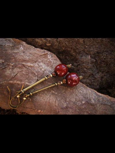 Серьги в стиле бохо "Сказка про волшебные лесные ягоды"