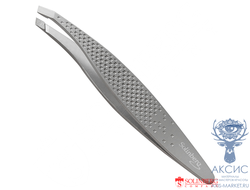 Пинцет для бровей Solinberg G817, (ручная заточка)матовый, наклонное окончание с четкими гранями