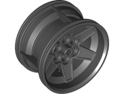 Wheel 56mm D. x 34mm Technic Racing Medium, 6 Pin Holes, Black (15038 / 6061050 / 6253256 / 6284703)