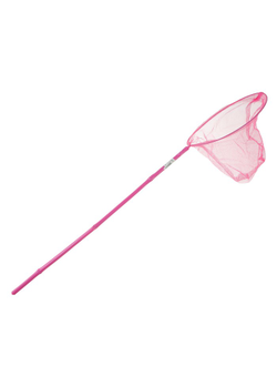 Сачок детский, бамбуковая ручка в горох 60 см, d=25 см, цвета МИКС