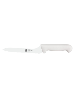 Нож для хлеба 180/320 мм. изогнутый, с волн. кромкой, белый PRACTICA Icel /1/6/