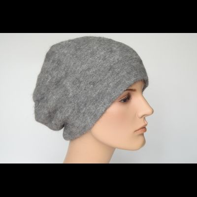 Серый вязаный женский берет Vizio Италия 1059