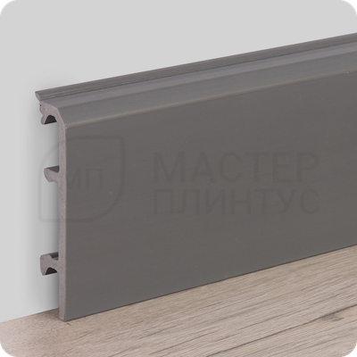 Плинтус с кабель-каналом Comfort Modern 80х16х2200 мм. Антрацит