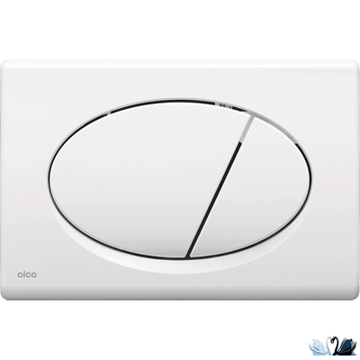 Инсталляция с подвесным унитазом: Alcadrain AM101/1120-3:1 RU M70-0001 с белой клавишей и Sanita Lux Attica ATCSLWH0104