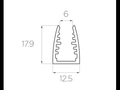 Алюминиевый профиль 4L-1318-G ANOD