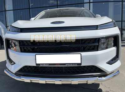 Защита переднего бампера двойная с перемычками d60/42 для JAC JS6 2022-
