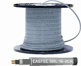 EASTEC SRL 16-2 CR , M=16W (200м/рул.), греющий кабель в оплетке