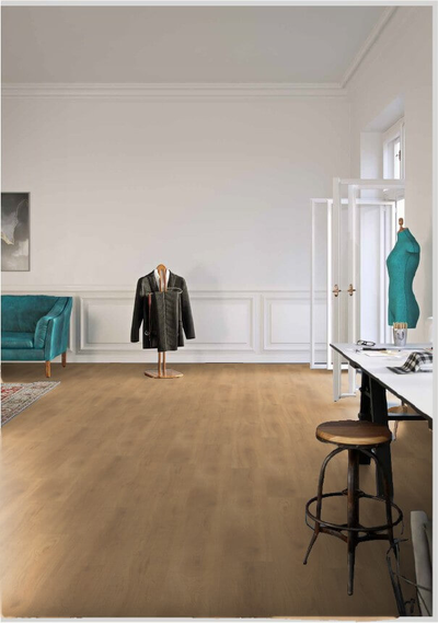 Ламинат Wineo Дуб Баланс Коричневый LA181MV4 в интерьере