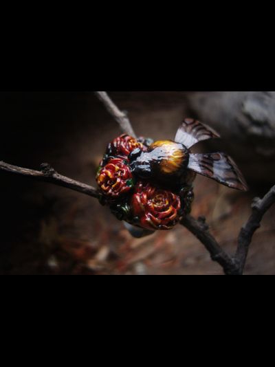 Коллекционное кольцо "Царевич Шмель в цветущем саду"