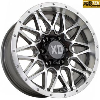 Комплект дисков R17 8,0J ET+10 6*139,7 Sakura Wheels DR2734 Графит с полировкой (№ 947)