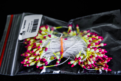 Тычинки двухцветные около 150 нитей ,  розово-желтый