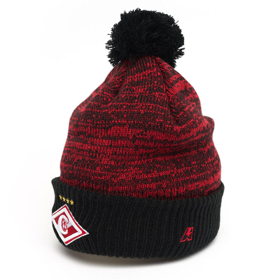 Шапка ФК СПАРТАК черно-красная 00145