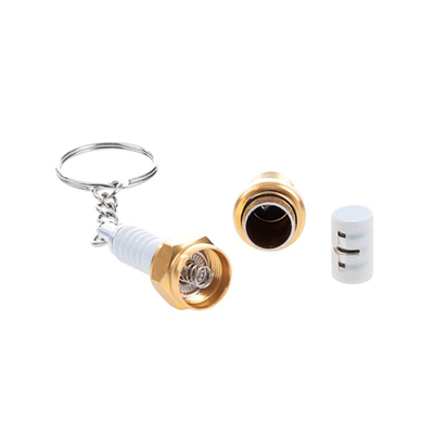 Брелок «Свеча зажигания с фонариком», металл ЗОЛОТО