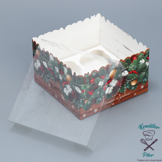 Коробка для капкейка «Тепла и уюта», 16 × 16 × 10 см