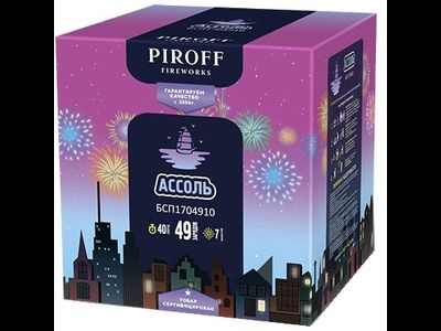 Батарея салютов АССОЛЬ БСП1704910 PIROFF | Neva-Salut.com