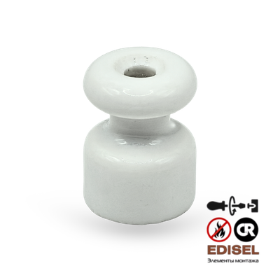 Керамический изолятор 23х18 белый