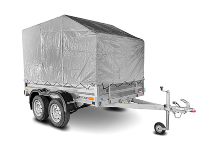 Прицеп «Спутник Moto» (2530x1440x330) двухосный, оцинкованная рама, с силовым подрамником