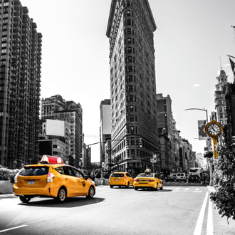 Постер в раме "Такси" (Дерево)