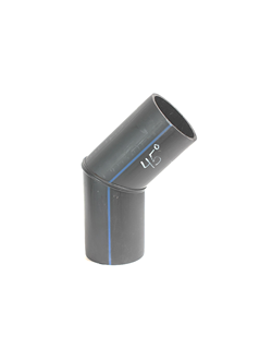 D450 SDR17 Отвод сварной сегментный ПНД ПЭ100 1°- 45°