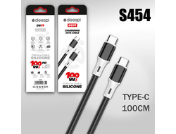 Кабель USB DS79 C-C 100W 1000mm силиконовый (Black) 10pcs