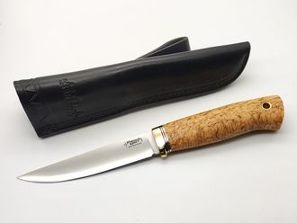 Нож Удобный сталь N690 карельская береза
